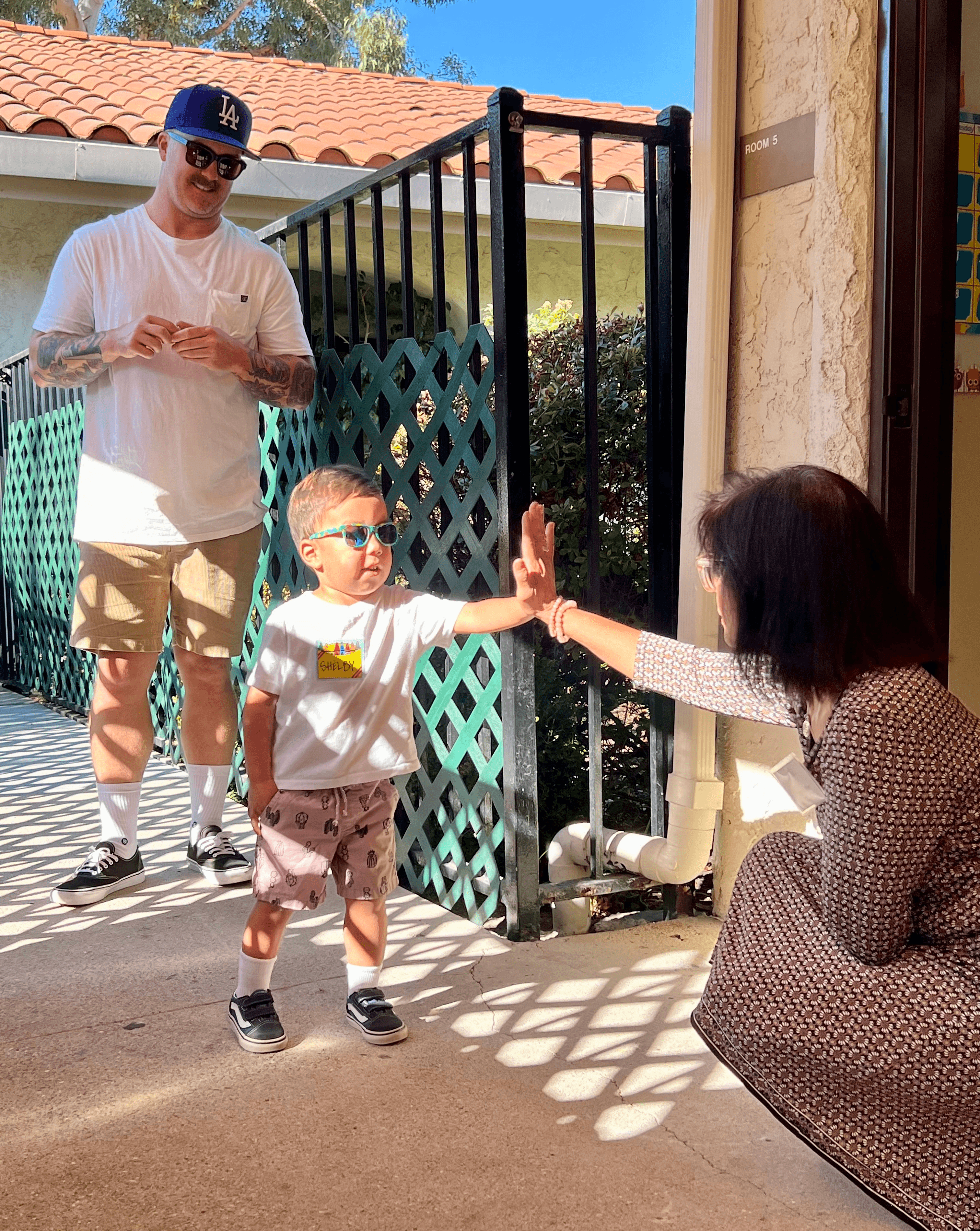 Morning drop-off and greeting